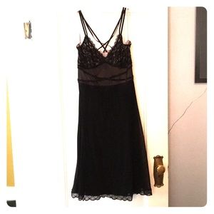 Mexx Black Lace & Nude Slip Dress